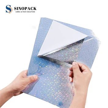 Adhesive 50mic Glossy Silver PET Rau HP Indigo Printing A3 Loj